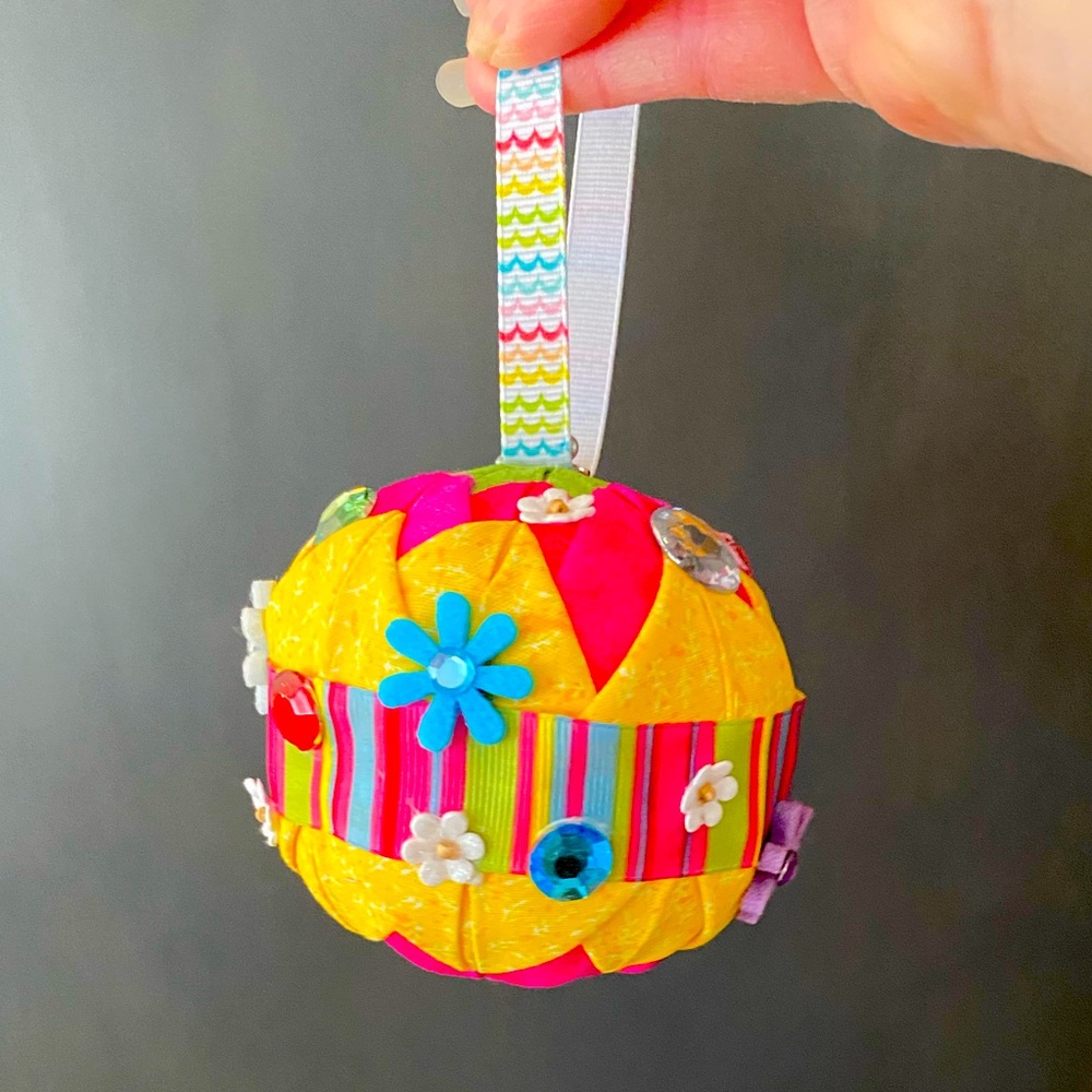 Hand Crafted @Feeling Spring Blooming All Over” year round hanging ornament